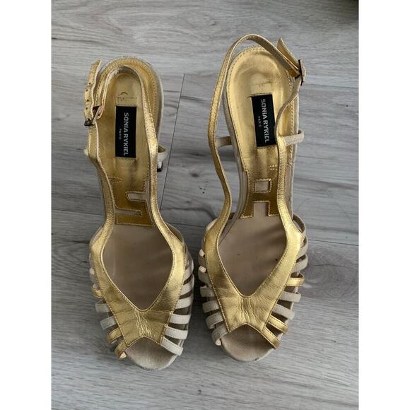 Sonia Rykiel Platform Slingback Heels Size 39.5 - Picture 6 of 6